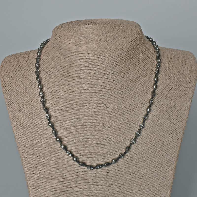 عقد هيماتيت جمجمة، قطر 5×6×5 mm+-، طول 46 cm+