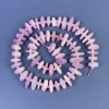 خرزات كونزيت شظايا 12-16x2-5mm +- مع خرز دقيق على خيط، الطول 40cm+