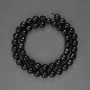 خرز العقيق كرة مفصّصة، قطر 8mm± على خيط، طول 37cm+