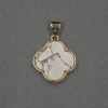 معلّقة دلاية برسيم بإدراج كاهولونغ 16x18x4mm± معدن ذهبي