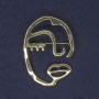 بروش أكسنت وجه 34×47مم+- معدن ذهبي