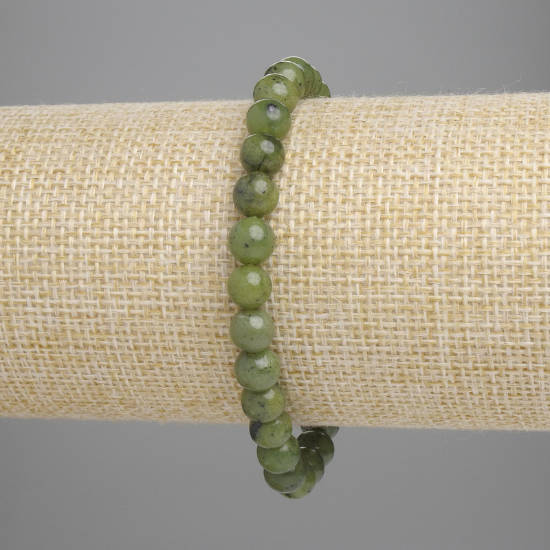 سوار اليشم كرة ناعمة، قطر 6مm+-، طول 18cm+- مطاطي