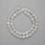 حبات كوارتز صخري كرة مفصصة، قطر 8mm+-، طول 38cm+- على خيط