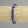 سوار لازورد، خرزات كروية ملساء، قطر 7mm+-, طول 18cm+-, مطاطي