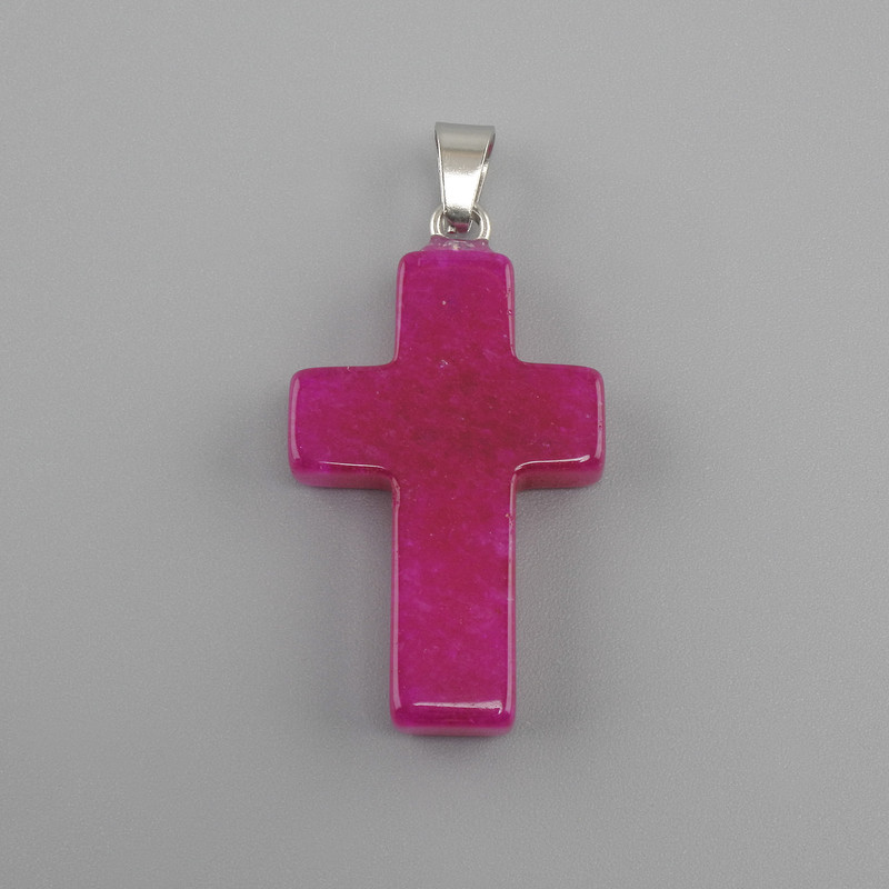 قلادة صليب تورمالين 18×26×34 mm+