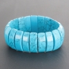 سوار فيروز (مضغوط) مطاطي لامع وصلة مستطيل محدّب 0, 8 x2, 3cm