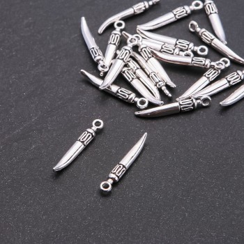 إكسسوار قلادة نصل d2,5mm، طول 26x4mm، تعبئة 20g + - 21 قطعة