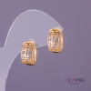 أقراط Xuping، قطر 8mm، طول 15mm، طلاء ذهبي 18K