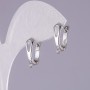 خطافات أقراط لون "فضي" 17x5مم