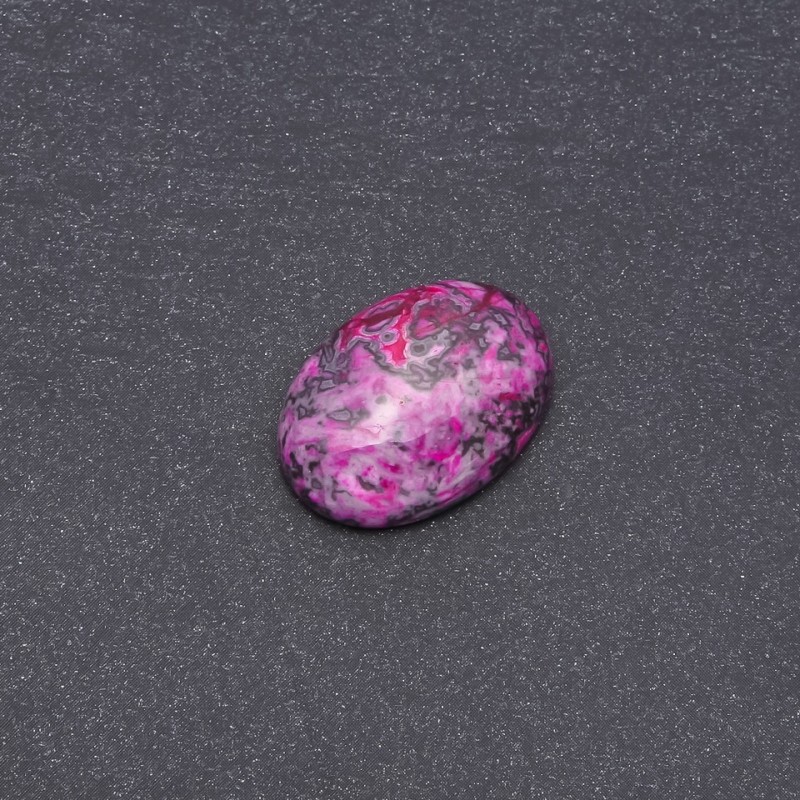 كابوشون حجر يَشب توتي (اصطناعي) 25x18mm