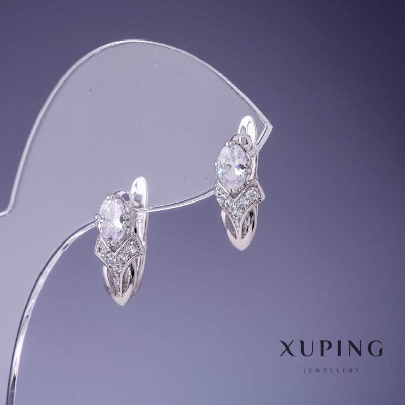 أقراط Xuping توليب 15x8mm روديوم