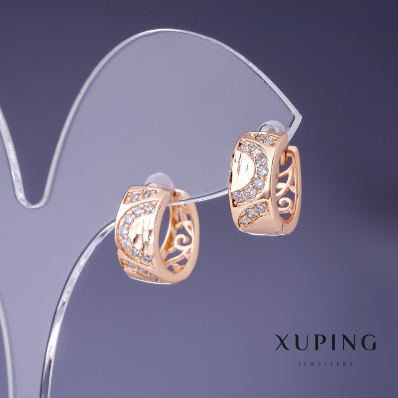 أقراط Xuping 14×7mm "طلاء ذهبي 18K"