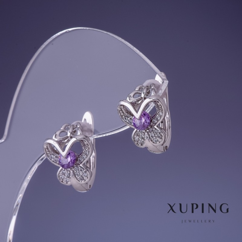 أقراط Xuping 15×11mm روديوم