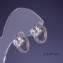 أقراط Xuping تاج 12×14mm روديوم
