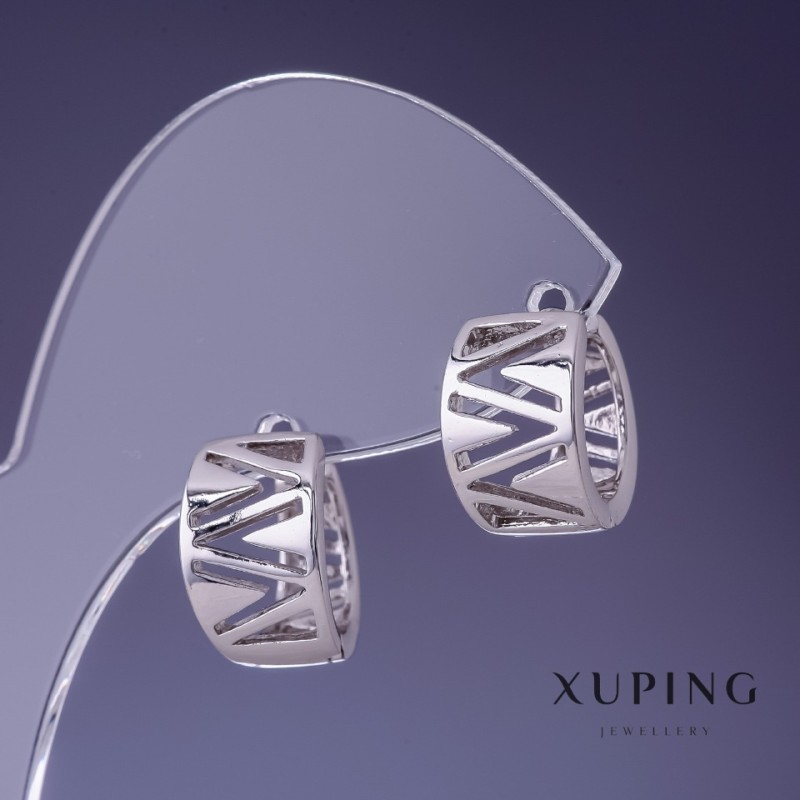 أقراط Xuping 12×10mm روديوم