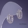 أقراط Xuping 6×14mm روديوم بكريستالات بيضاء