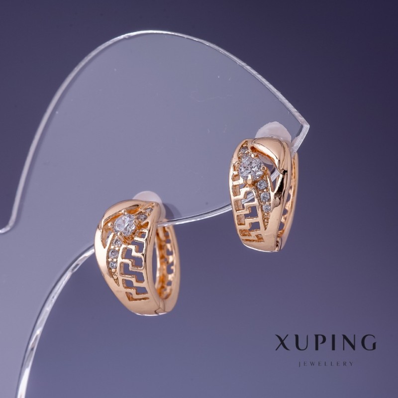 أقراط Xuping 8x14mm "مطلية بالذهب 18K"