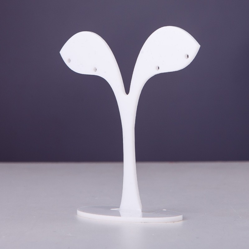 حامل مجوهرات بلاستيك أبيض، ارتفاع 7cm، عرض 7cm