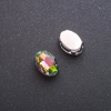 سعر العبوة /10 قطع. كريستال للخياطة في فص بيضوي 10×14mm أخضر وردي