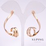 أقراط Xuping لفائف 45x8mm مطلية بالذهب