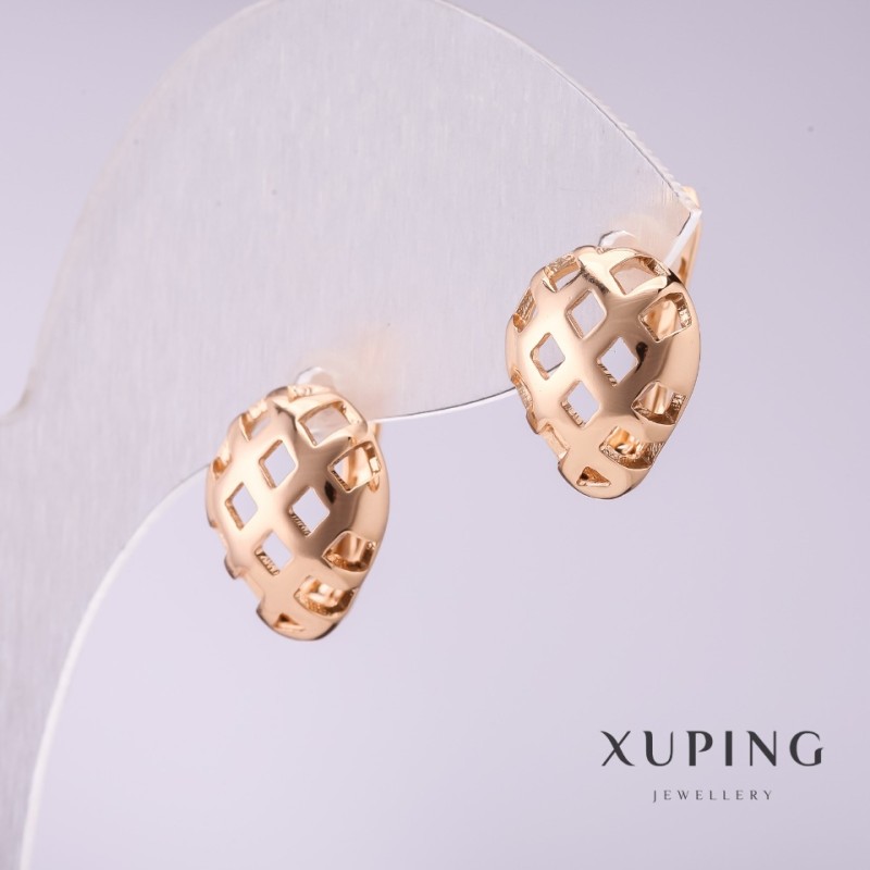 أقراط Xuping 10x14mm مطلية بالذهب
