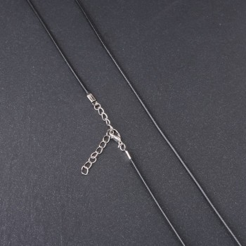 السعر للعبوة /10 قطع. حبل للقلائد «مشمّع»، القطر 1,5 mm، الطول 60-68cm أسود