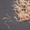 لوازم للأقراط (خطّافات) خطّاف (12x15 mm) معدن ذهبي، تعبئة 200 g (+ -) 500 زوج