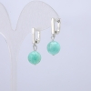 أقراط من حجر طبيعي جاديت (Jadeite)، القطر 10mm، الطول 28cm +