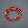 خيط حجر طبيعي يشب أحمر مُوجَّه روندیل، قطر 4x2,5mm، طول 39cm +