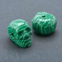 خرزة جمجمة ملكيت (مكبوس) 25x19mm +