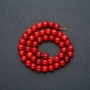 خرز يشب أحمر (صناعي)، قطر 8mm، طول 37cm +