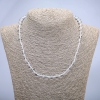 عقد من حجر الكوارتز الصخري كرة ناعمة، قطر 8mm+-، طول 45cm+