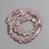 خرز على خيط من حجر العقيق اليماني (Chalcedony) الطبيعي بيضاوي أملس، القطر 10x8مم + -، الطول 39سم +