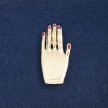 تخفيض بروش يد معدن ذهبي ومينا 44x21mm +