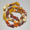 خرز يشب موكايت حجر طبيعي خام مدحرج، القطر 8x10mm+-، الطول 40cm+- على الخيط